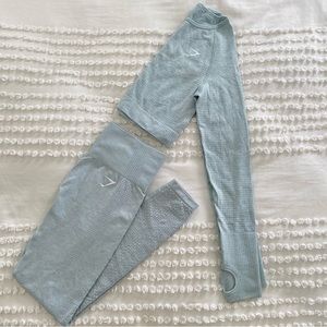 Gymshark Adapt Fleck Seamless Legging & Long-sleeve Crop Top Set